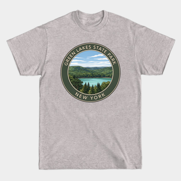 Green Lakes State Park NY - Vintage Nature Badge T-Shirt