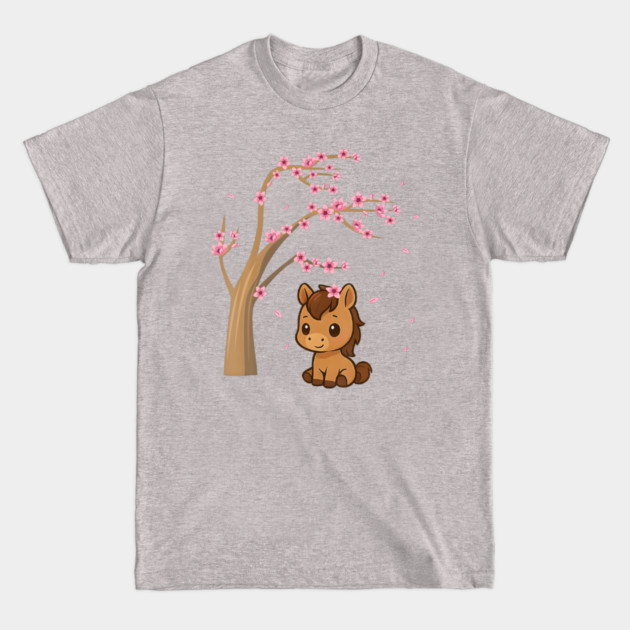 Lunar New Year Horse & Sakura – Japanese Cherry Blossom T-Shirt